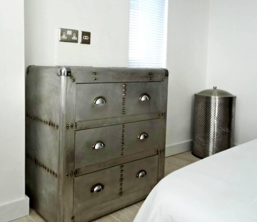 industrial style riveted chest drawers by cambrewood