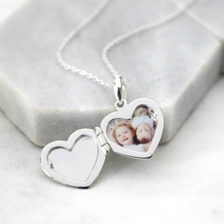 hidden message heart locket necklace by jamie london