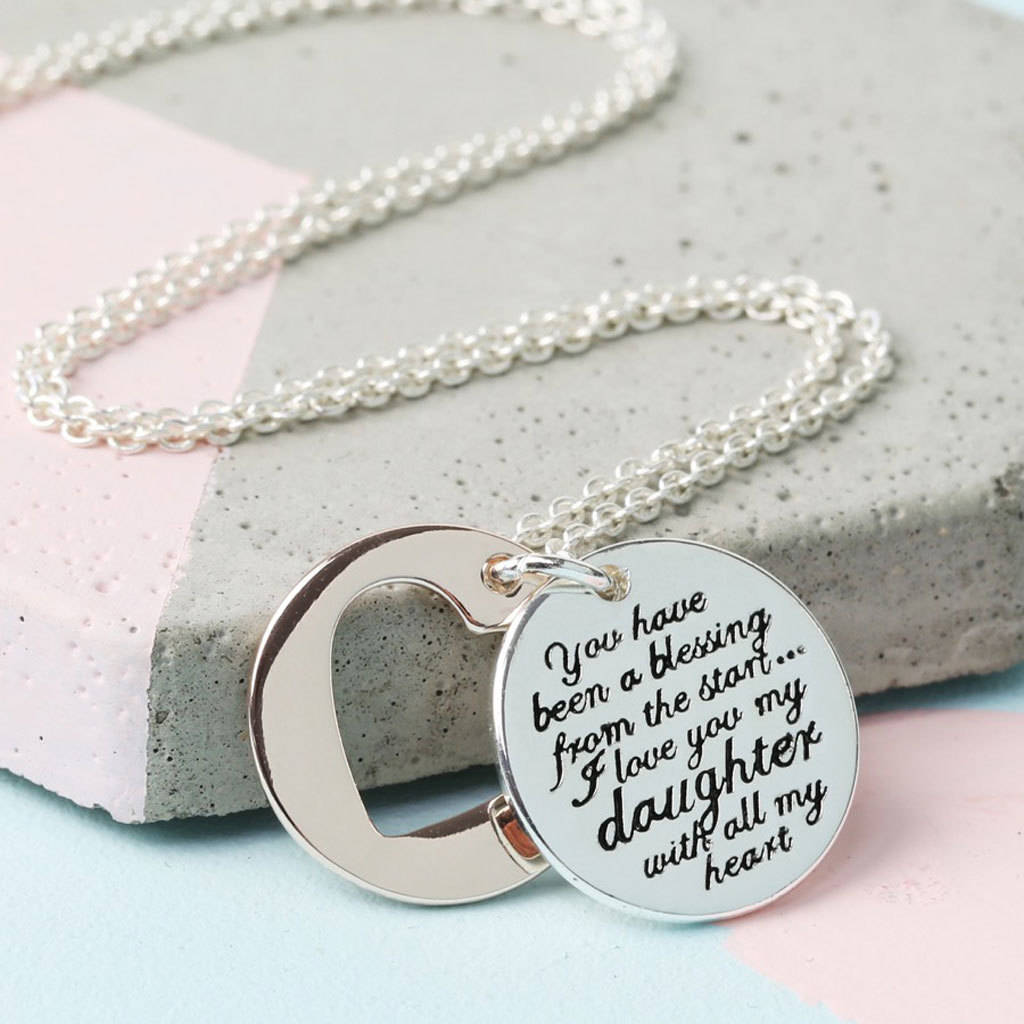 personalised meaningful words 'sister' charm necklace by lisa angel