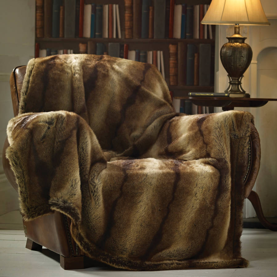 luxurious faux fur elk throw by ella james