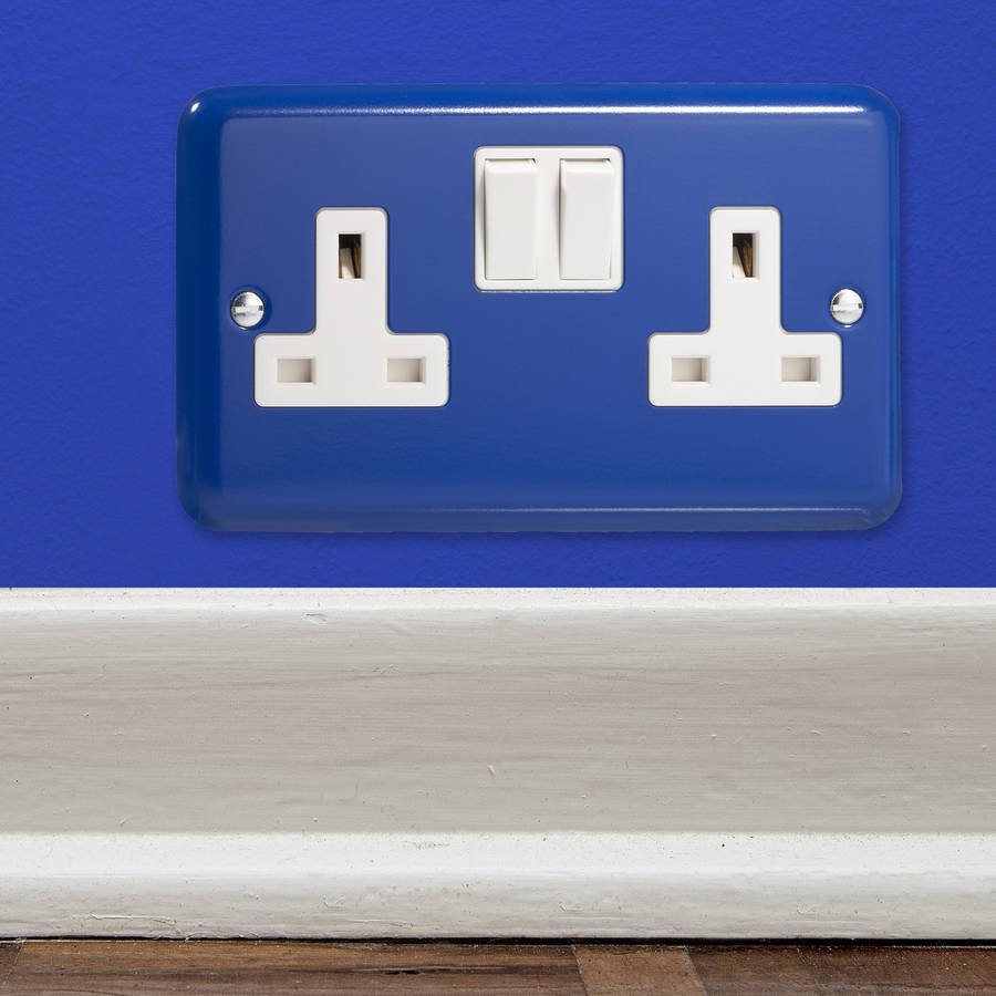 retro metal light switch and plug sockets by candy queen designs