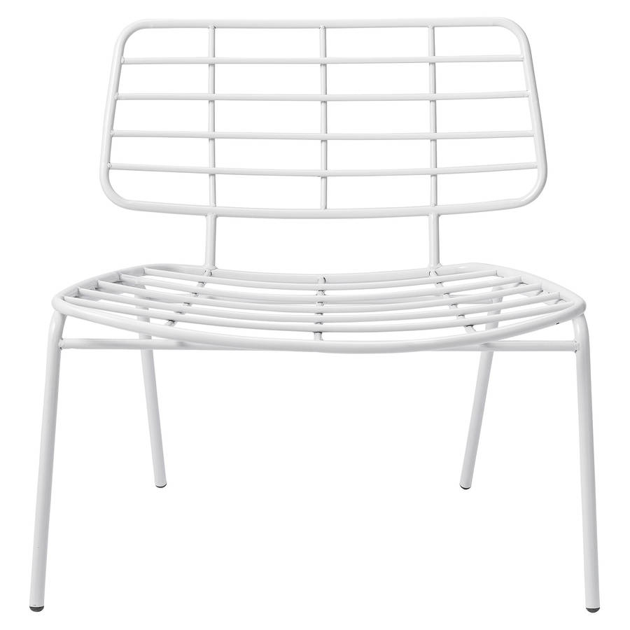 bloomingville metal lounge chair in three colours by out there
