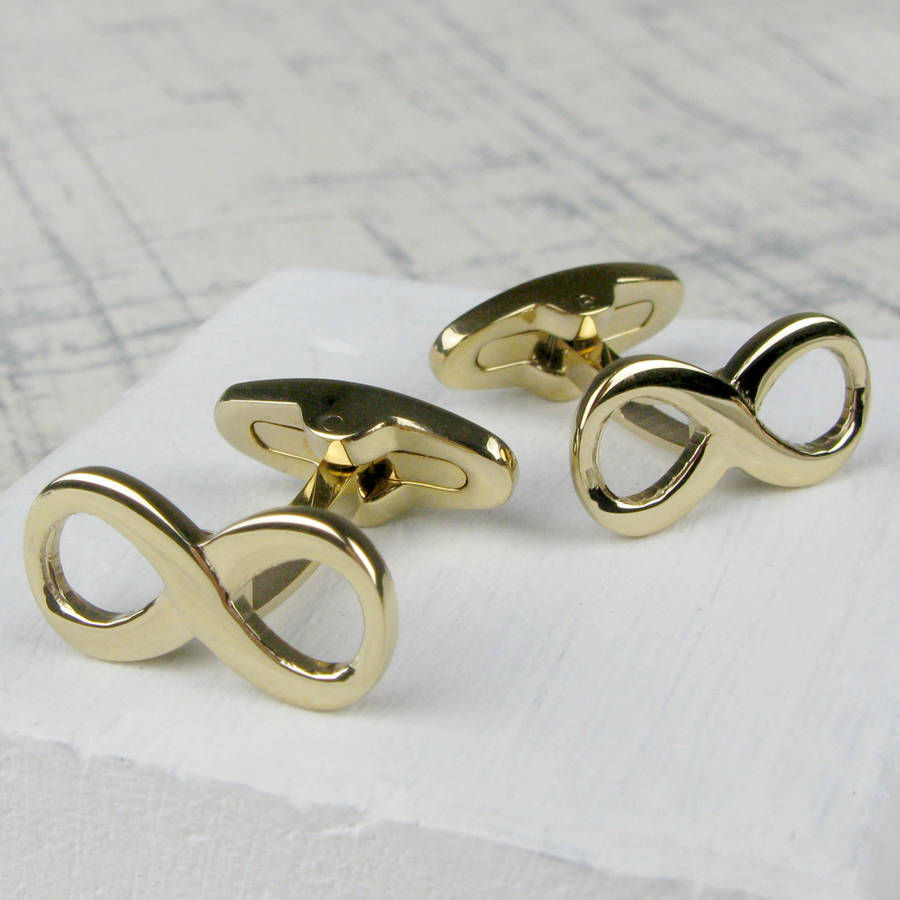 rose gold steel infinity cufflinks by tales from the earth