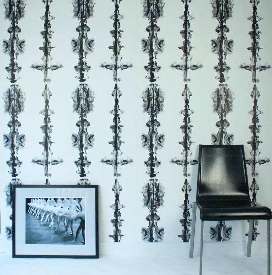 ink blot wallpaper by the loft and us | notonthehighstreet.com