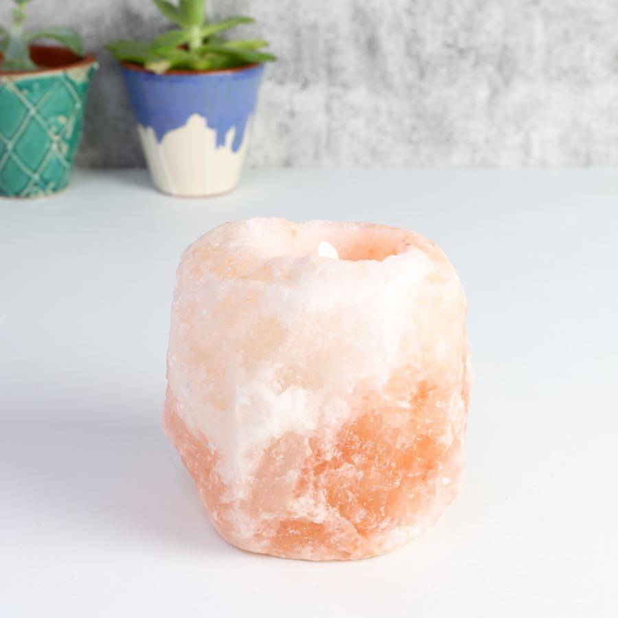himalayan rock salt candle holder by lisa angel homeware & gifts