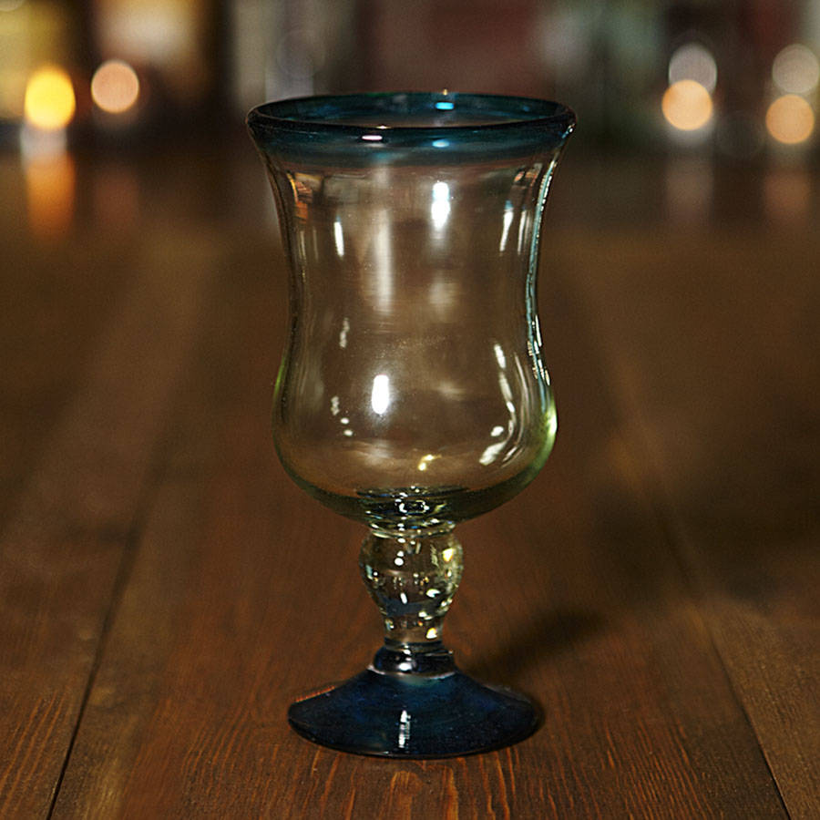 turquoise rim glassware by bespoke barware