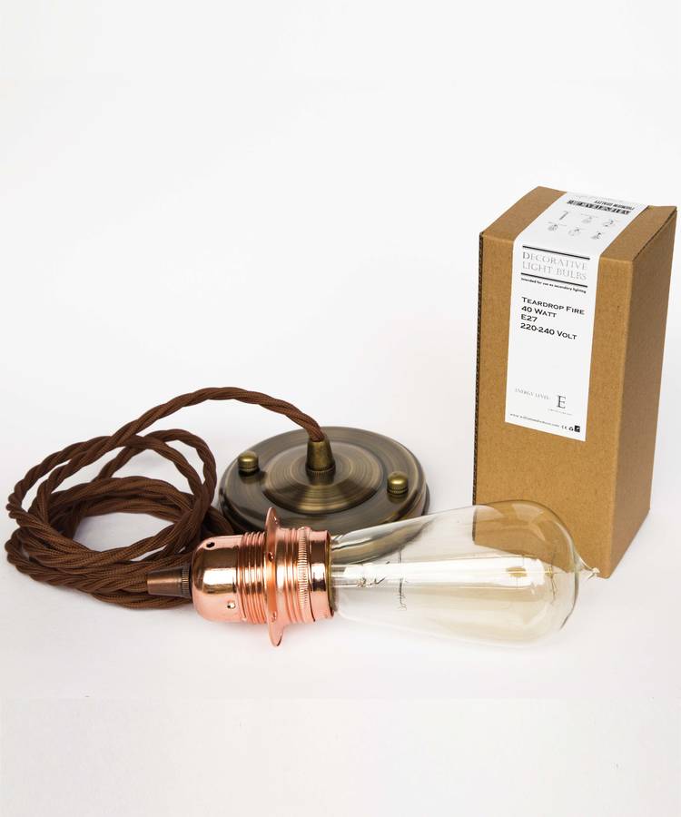 vintage gift set pendant + vintage light bulb by william & watson