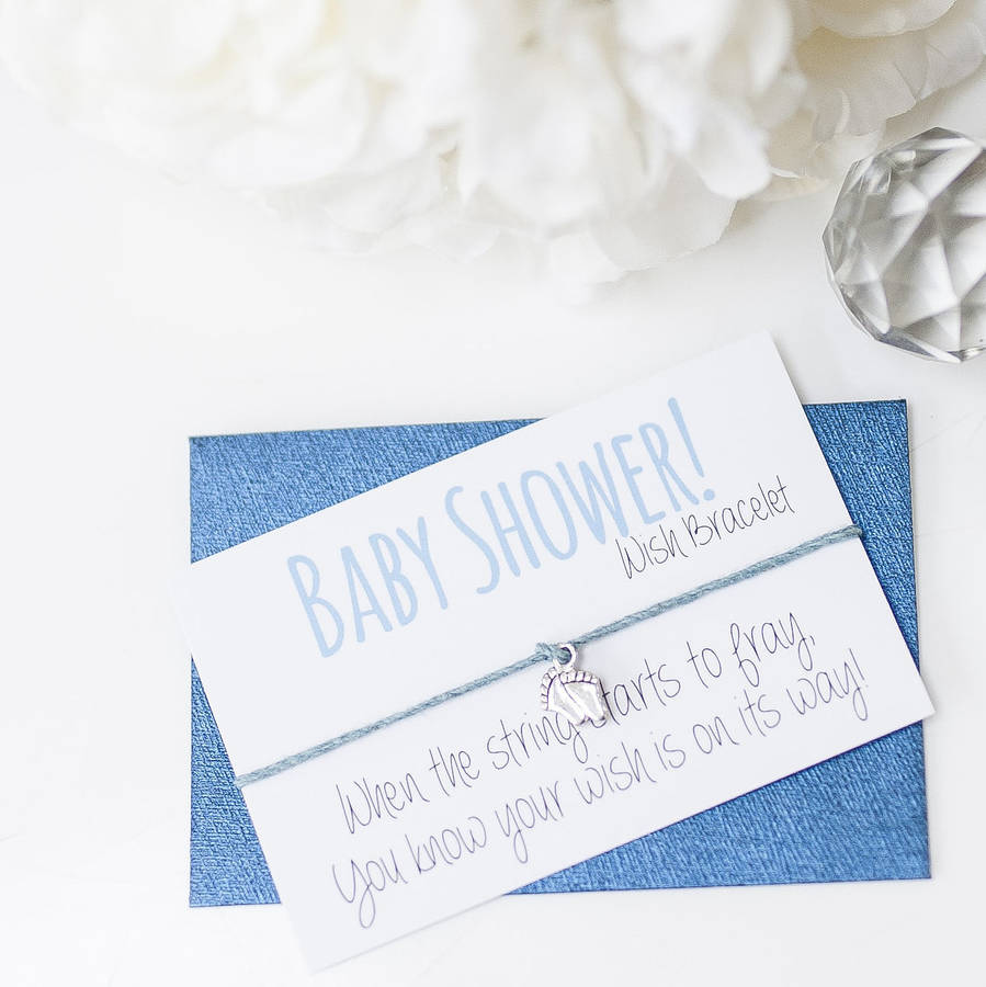 baby shower handmade wish bracelet by team hen