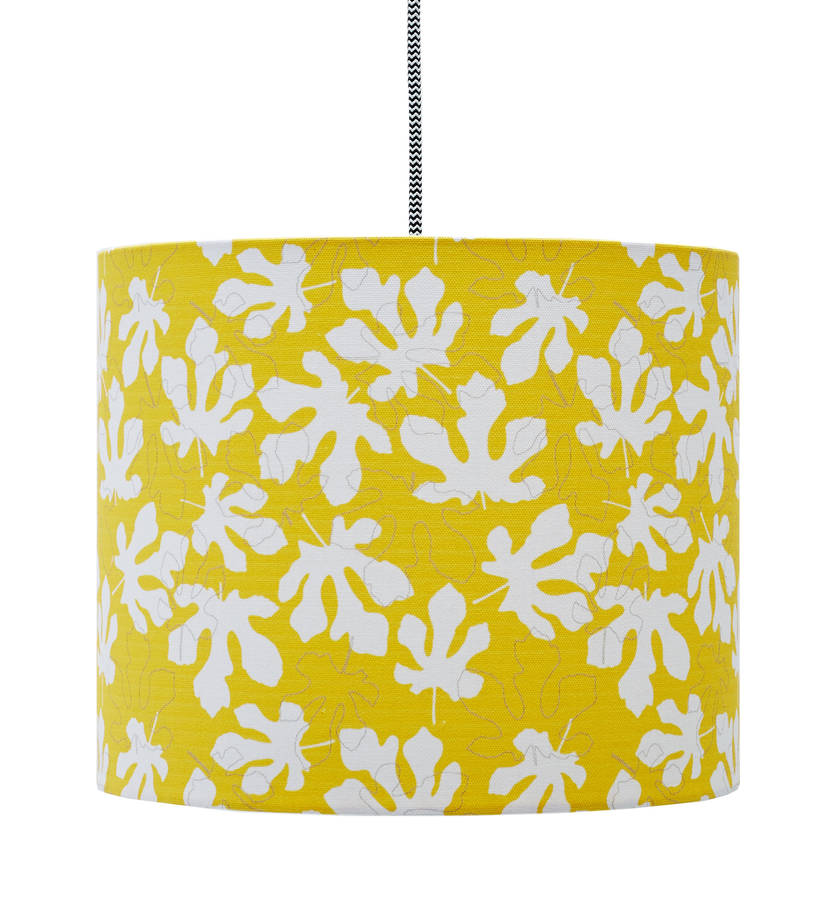 a handmade fig leaves lamp shade by rosa & clara designs