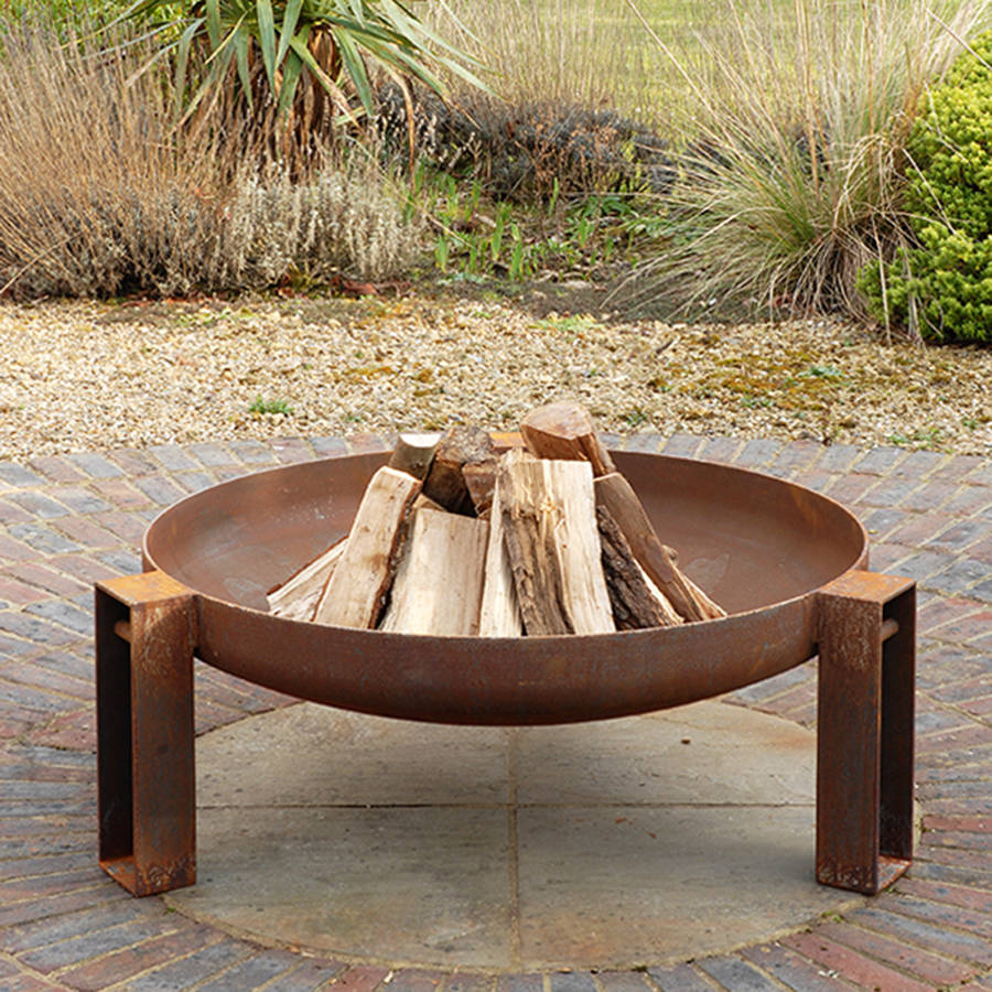 vulcan welded steel fire pit by magma firepits | notonthehighstreet.com