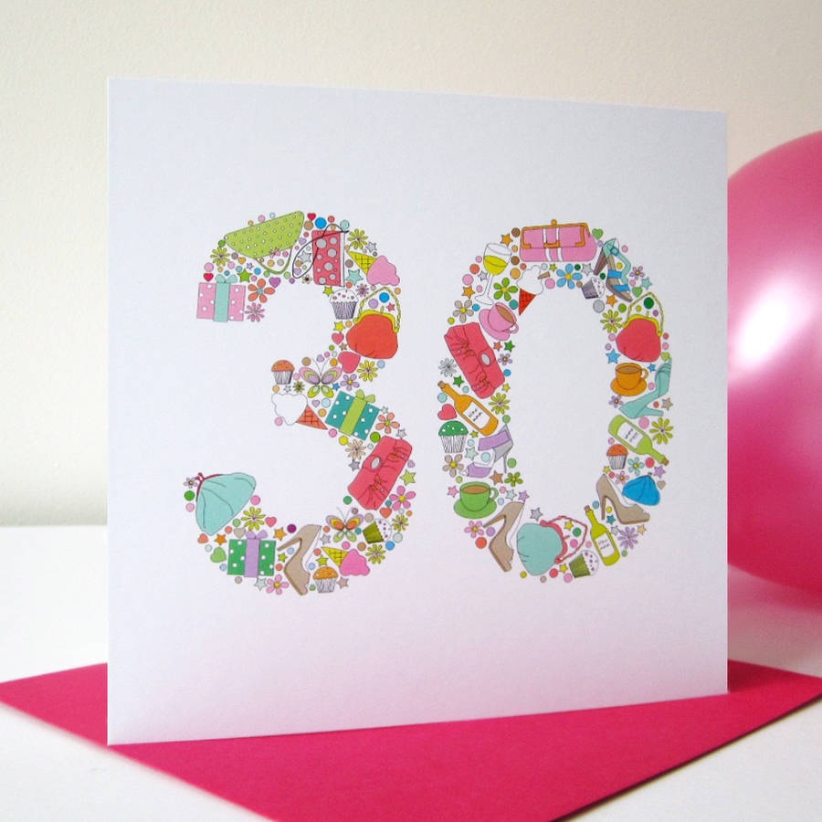 Girlie Things 30th Birthday Card By Mrs L Cards 7778