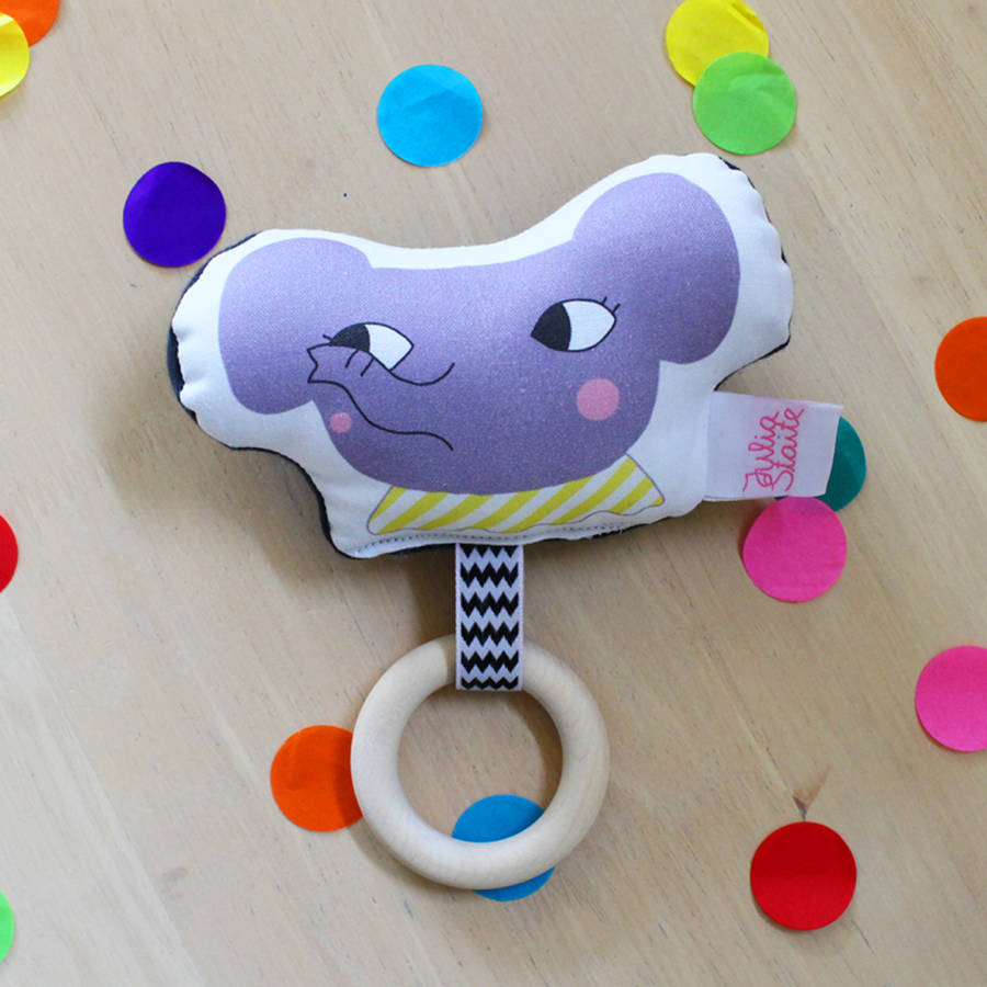 blue elephant teether