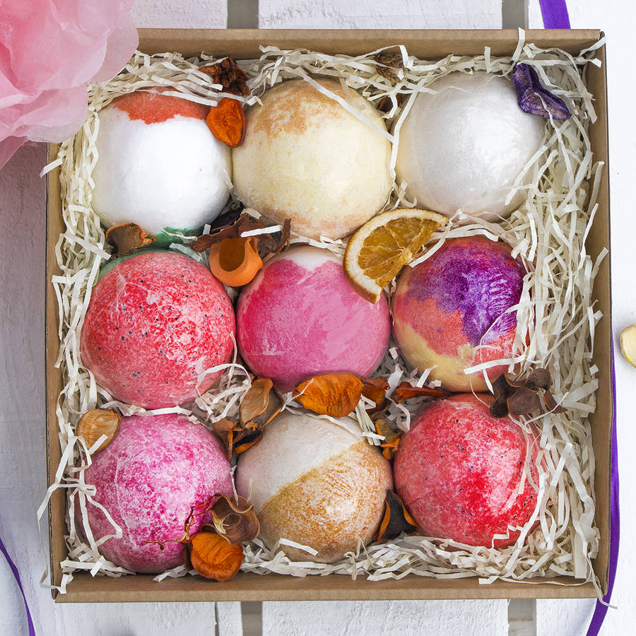 nine rituals bath bomb gift set by soul and soap