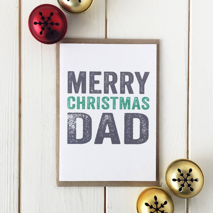 Merry Christmas Dad Greetings Card By Do You Punctuate ...