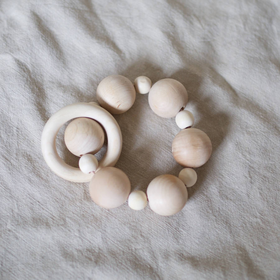 organic wooden teether by paper unicorn