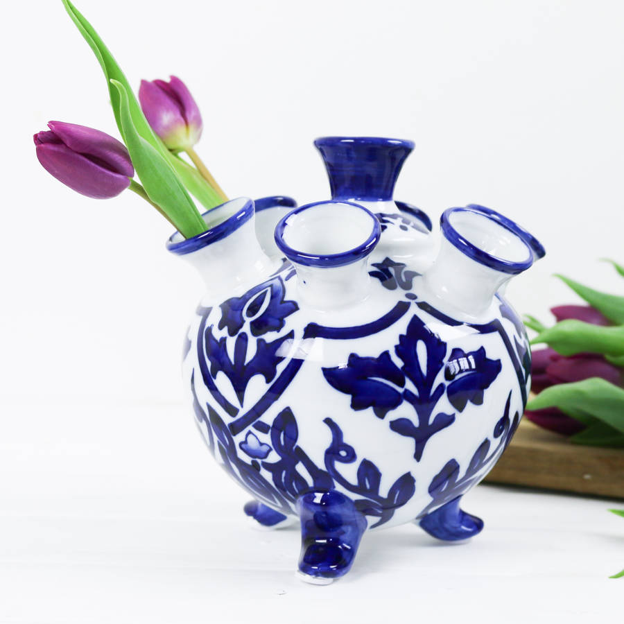 ceramic tulip vase, two colours by bonnie and bell