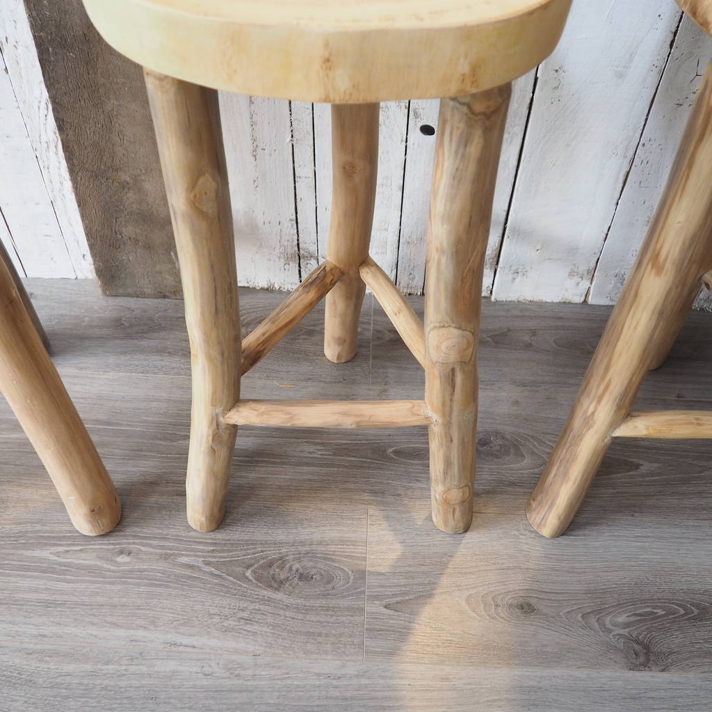wooden kitchen stool two sizes by za za homes
