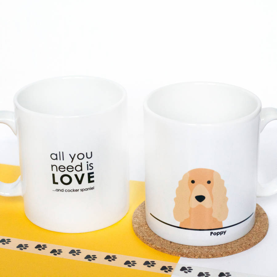 personalised ‘all you need is love and a dog’ mug by heather alstead