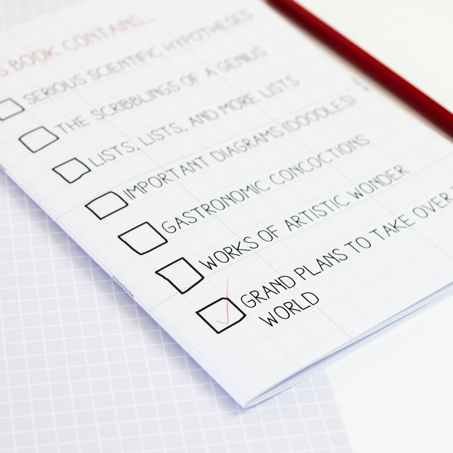 multi purpose white notebook by newton and the apple