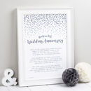 Th Wedding Anniversary Poem Print By Bespoke Verse