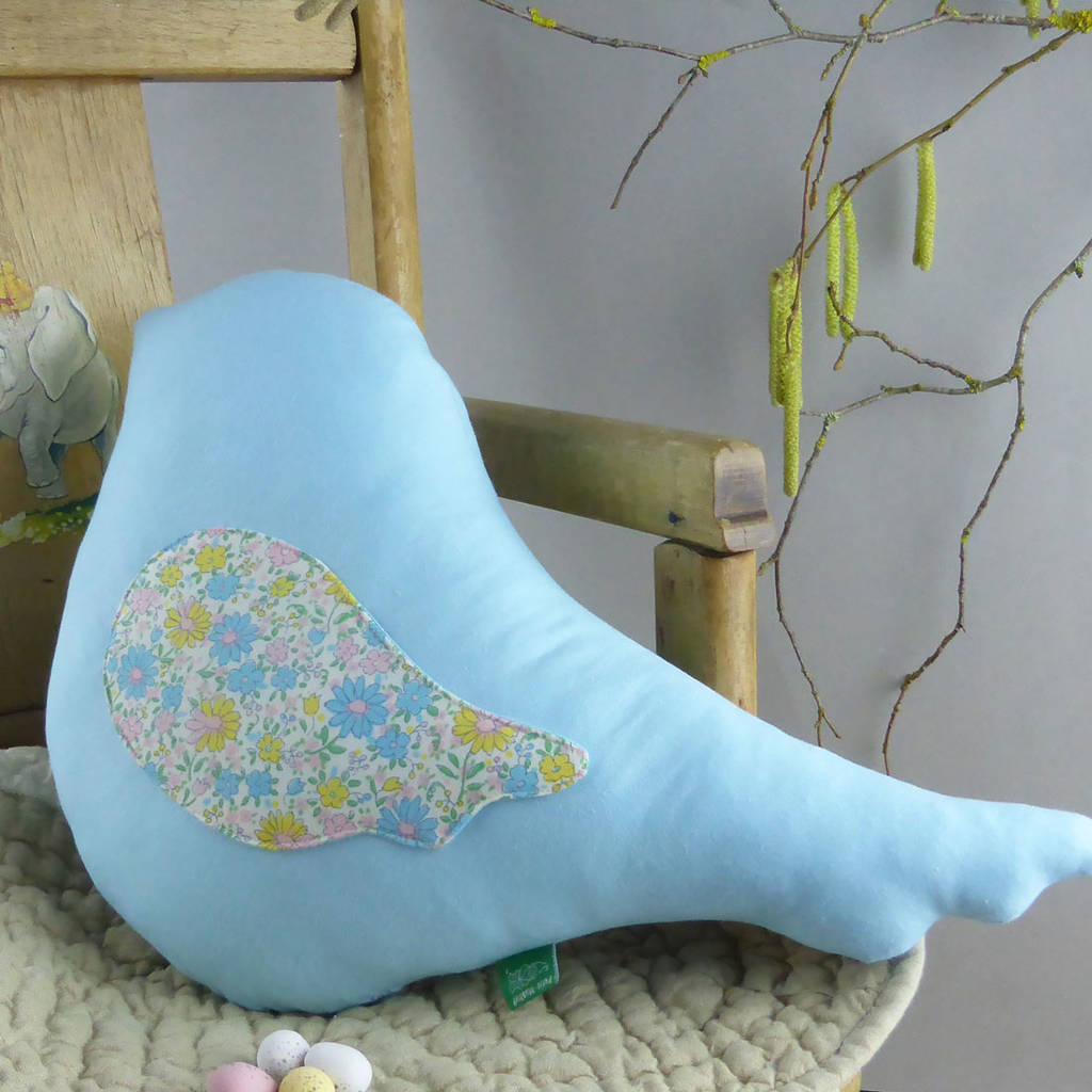bird shaped cushion spring nursery pillow by petit mushyp