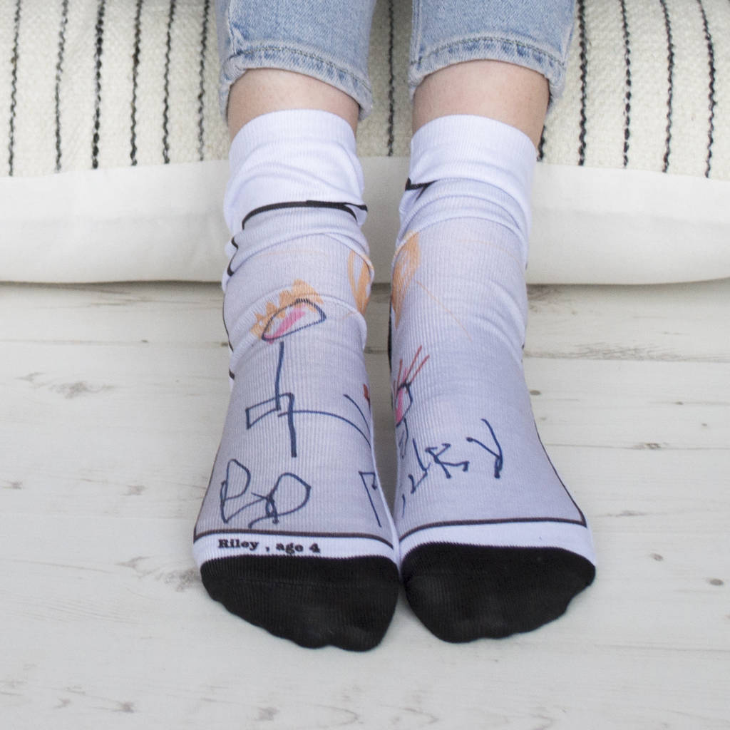 your child's drawing socks by solesmith