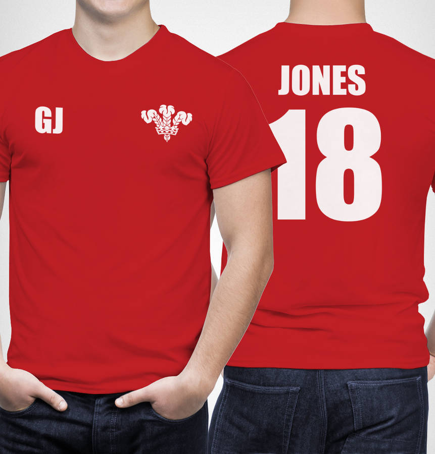 personalised wales rugby supporters mens t shirts by instajunction