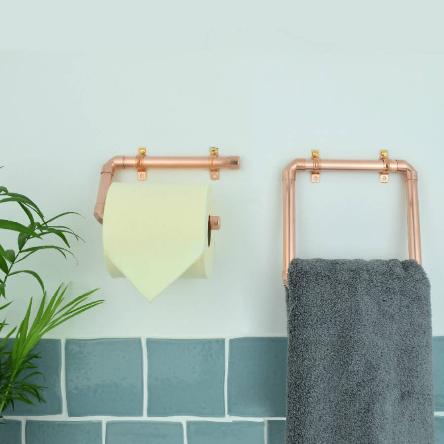 copper toilet paper holder by proper copper design