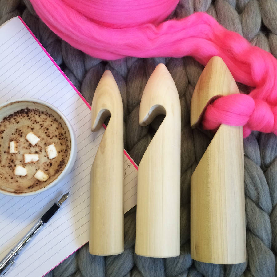 giant crochet hook 40mm, 50mm 60mm by wool couture