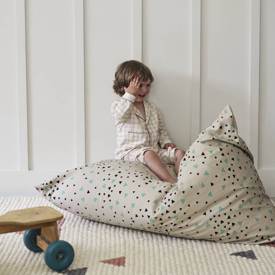 amely green sparks bean bag, designed by nobodinoz by rowen & wren