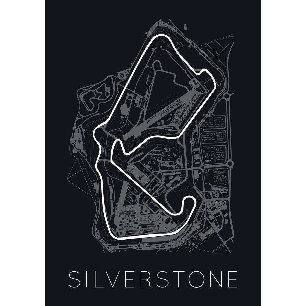 british silverstone race track print by rear view prints