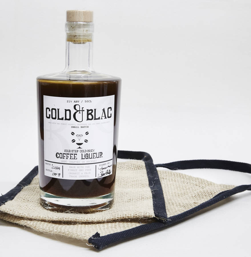 cold brew coffee liqueur with recipe booklet by cold & blac
