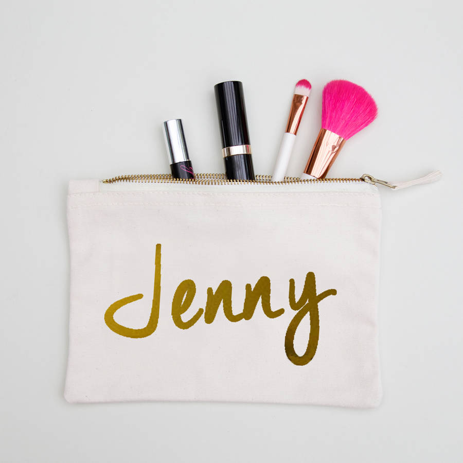 personalised name make up bag by jonny's sister