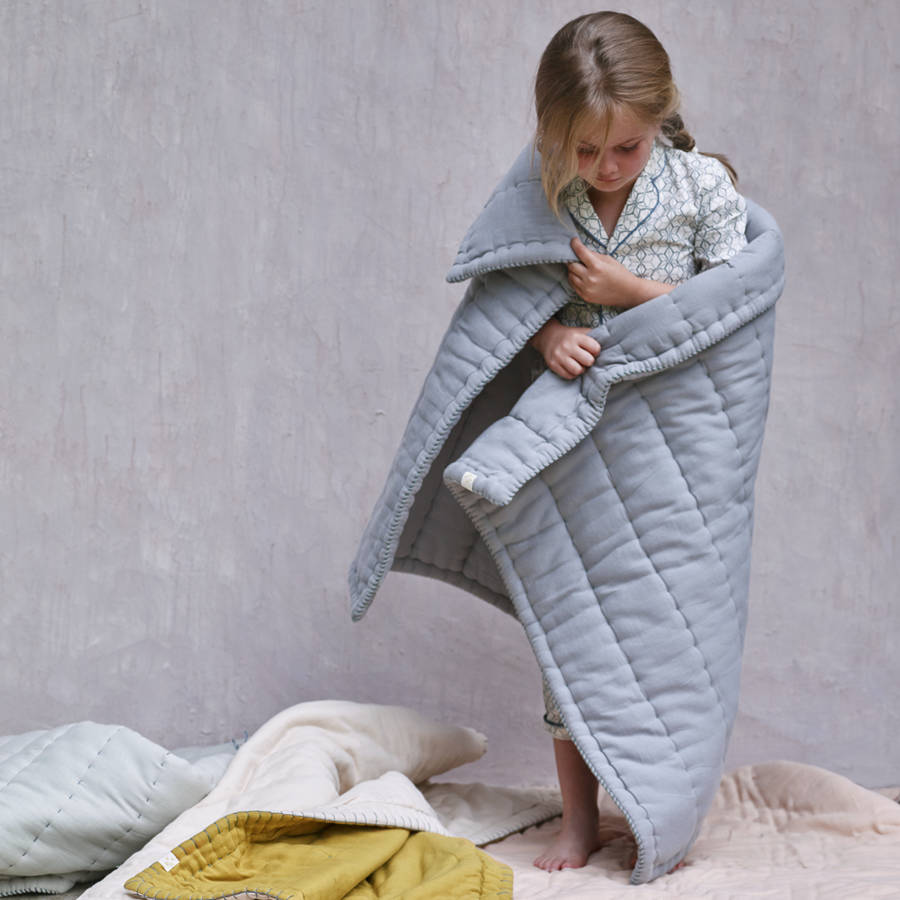 hand quilted blanket by rowen & wren
