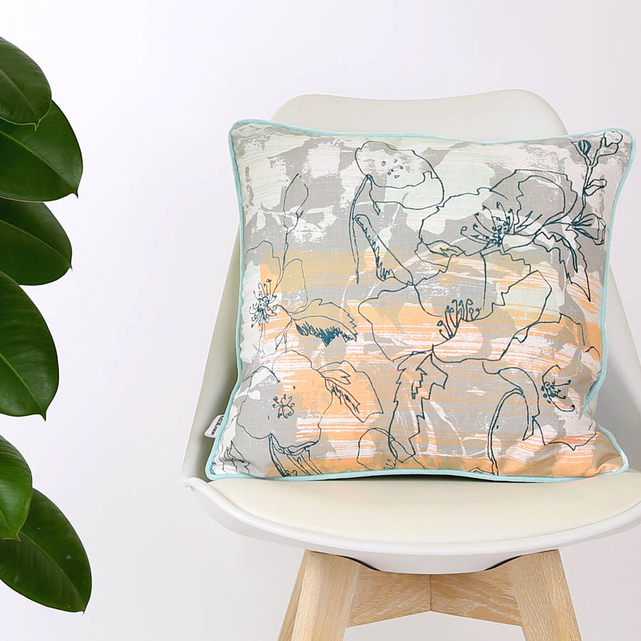 screen printed emma cushion by katie charleson