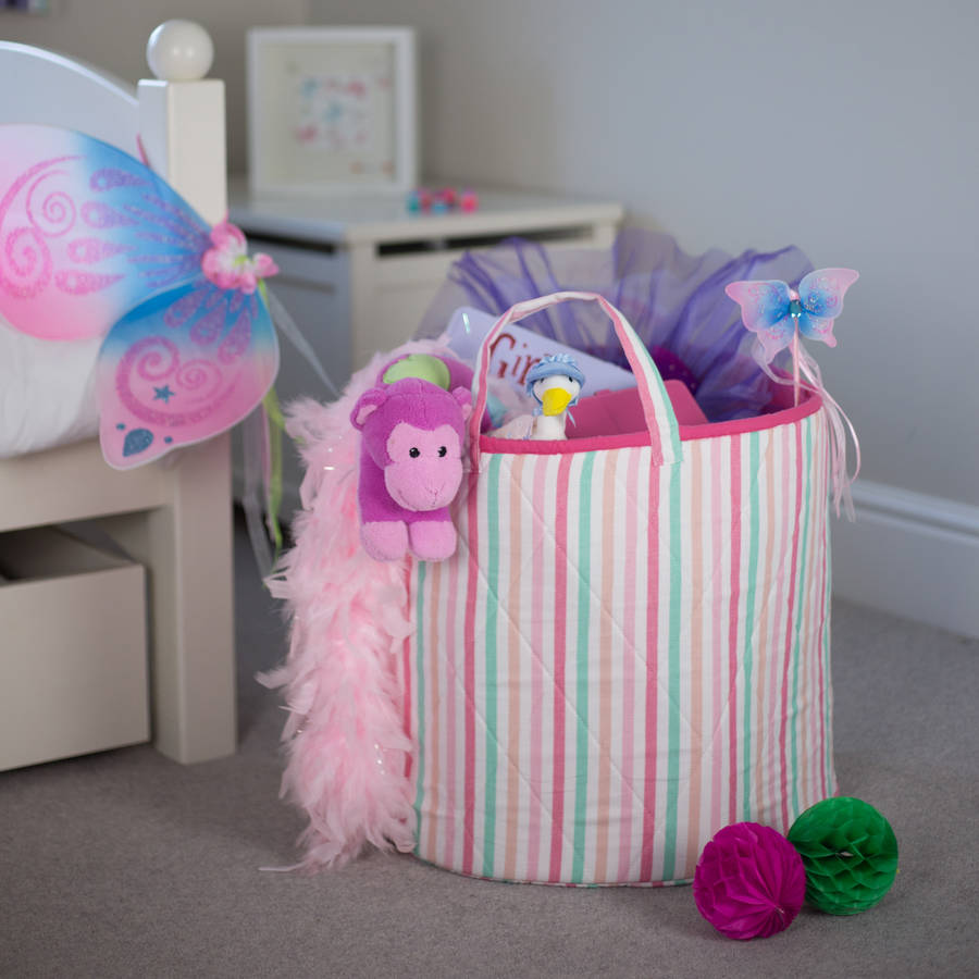 felt toy storage basket