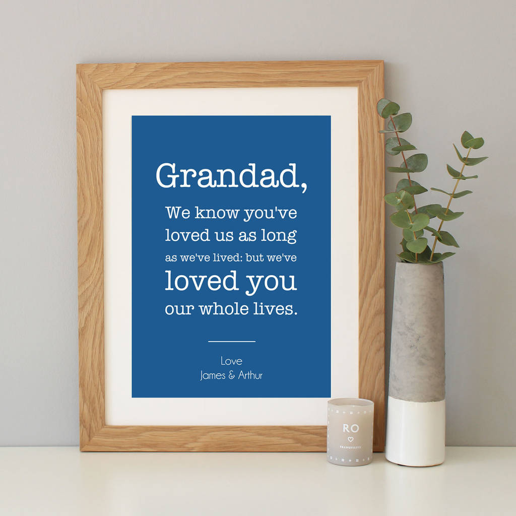 personalised grandad gift by hope and love | notonthehighstreet.com