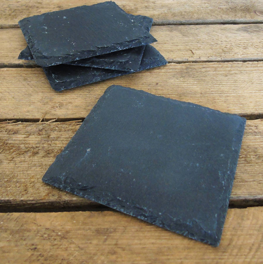 slate coasters by the den & now