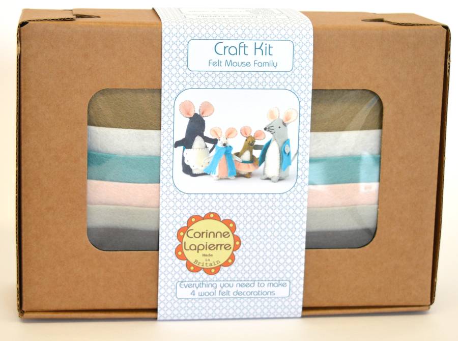 mouse family felt craft kit by corinne lapierre