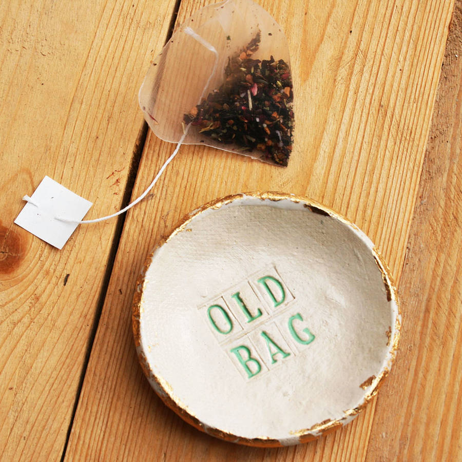 old bag tea bag saucer by juliet reeves designs