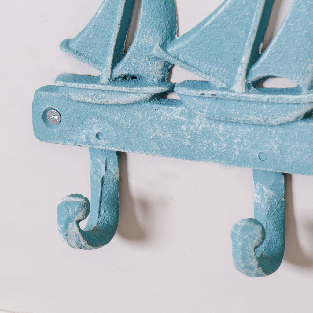 marine blue sail boats hook board by dibor