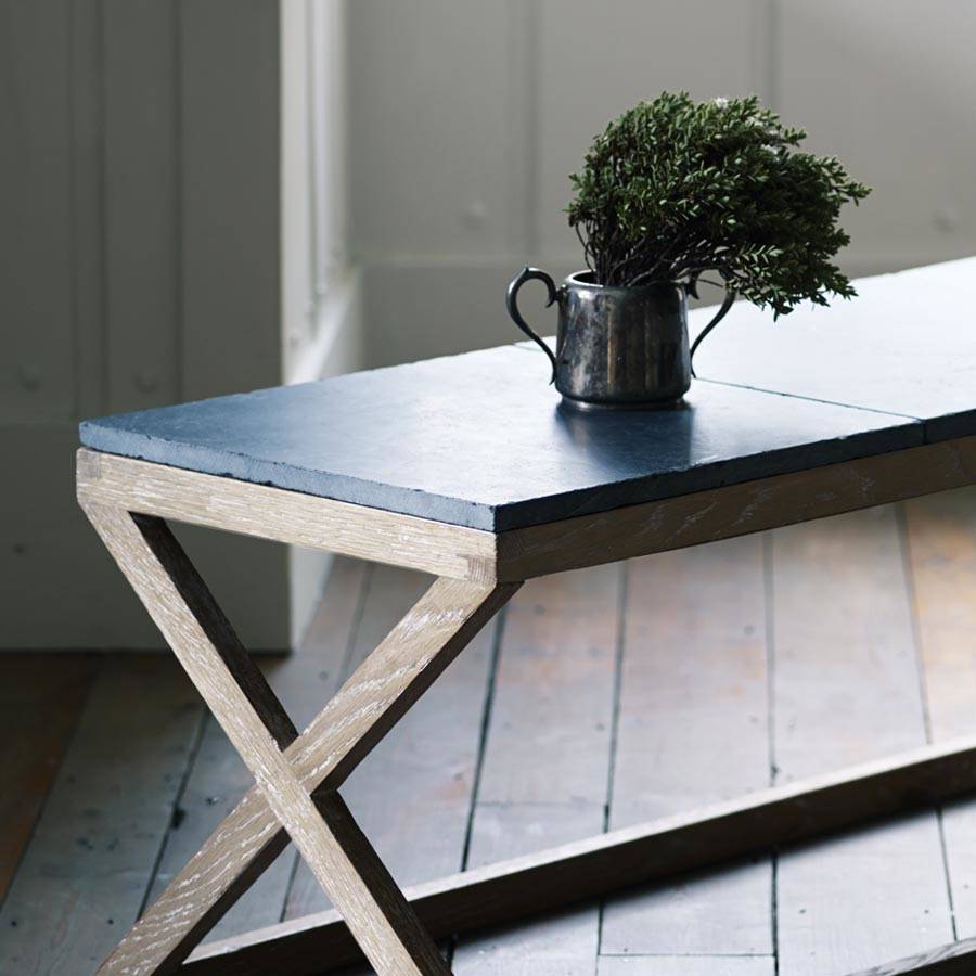 grove slate top table by rowen & wren | notonthehighstreet.com