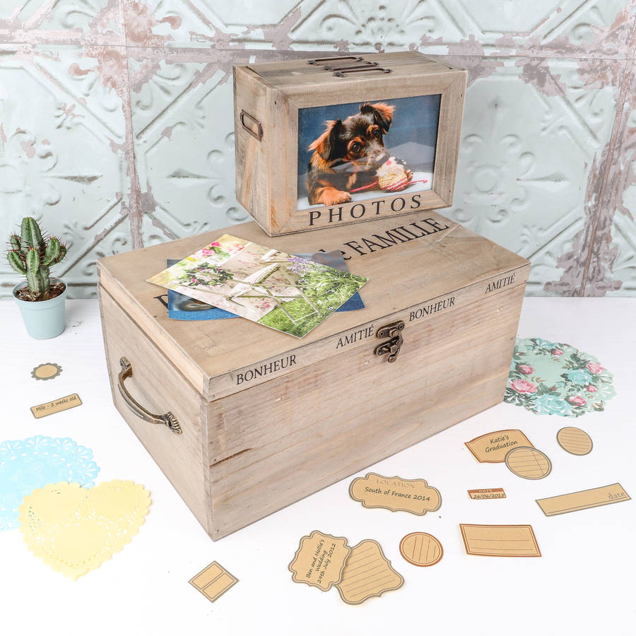 family wooden photo memory boxes by dibor