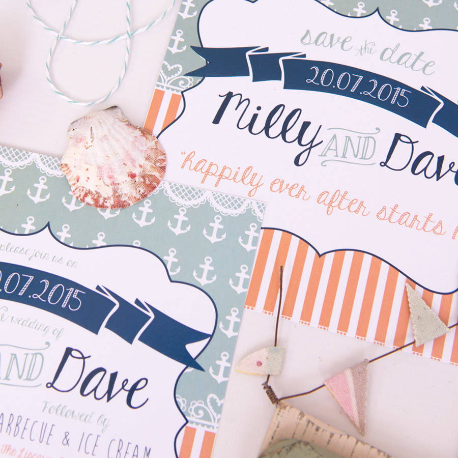 Read More Beach Seass Heart Wreath Cute Wedding Invitation Beside The Seaside Wedding Invitation By Something Kinda Cute
