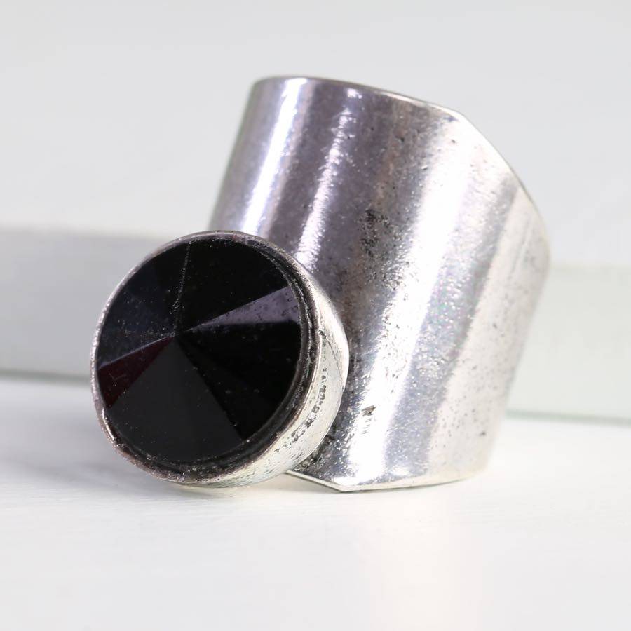 wide statement band ring by lisa angel