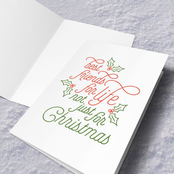 'best friends for life' christmas card by paperhappy