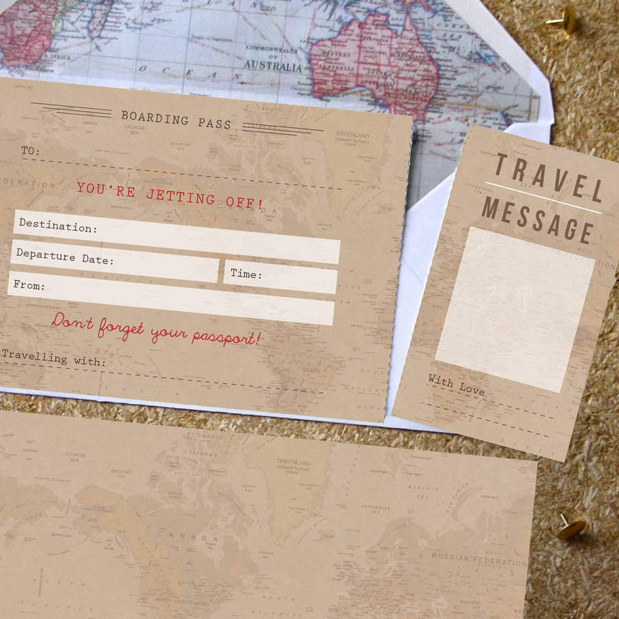 vintage travel ticket gift by rodo creative