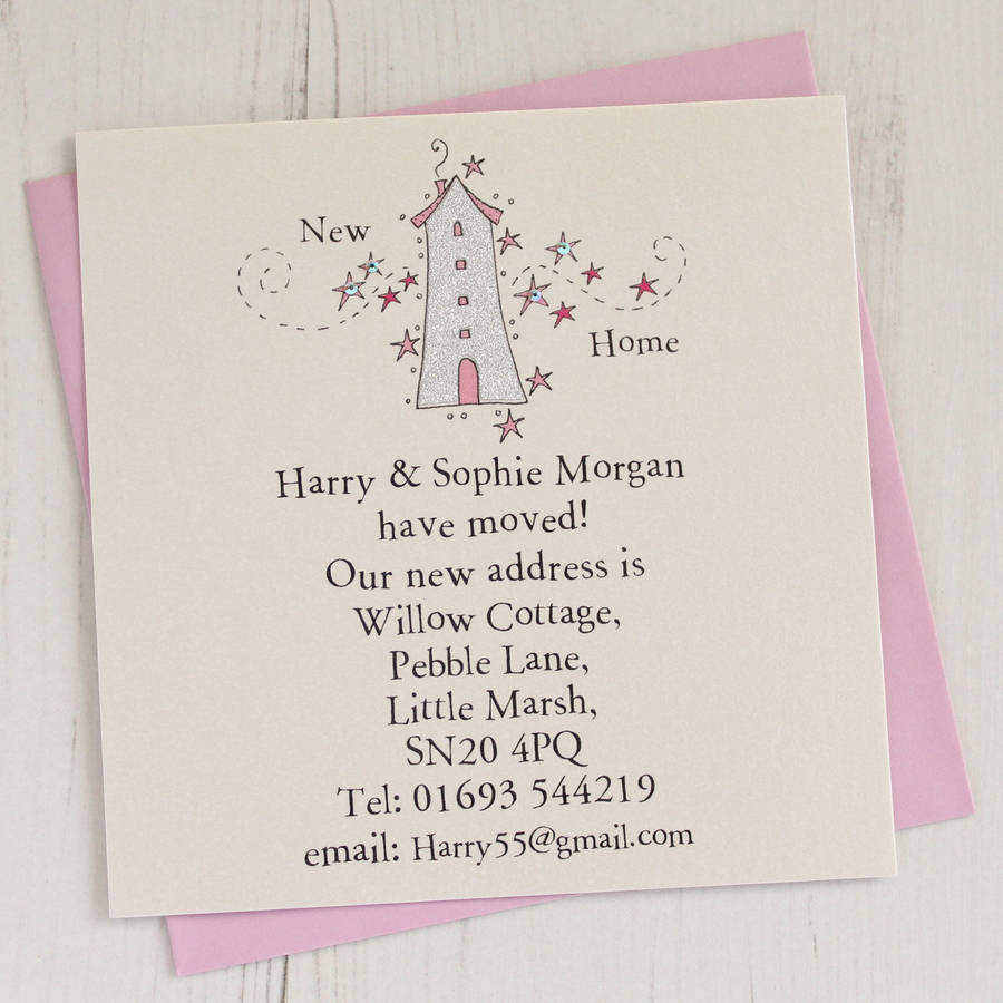 eight personalised new address cards by eggbert &amp; daisy | notonthehighstreet.com