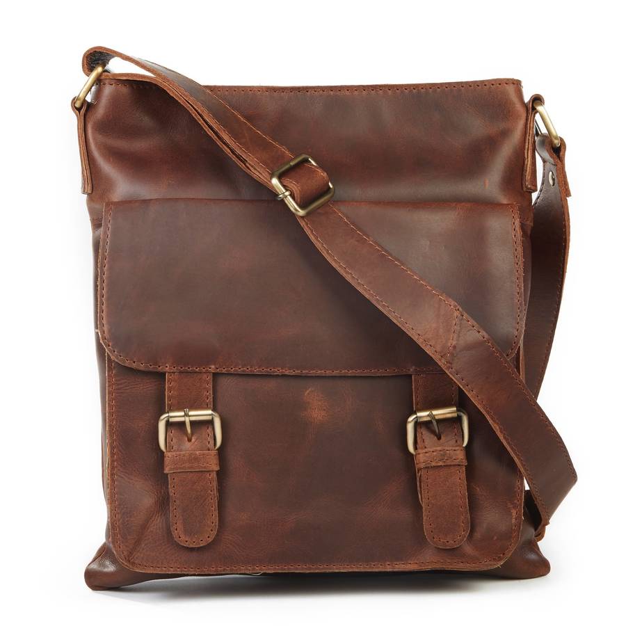 leather cross body messenger bag by the leather store | 0