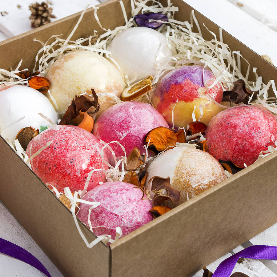 nine rituals bath bomb gift set by soul and soap